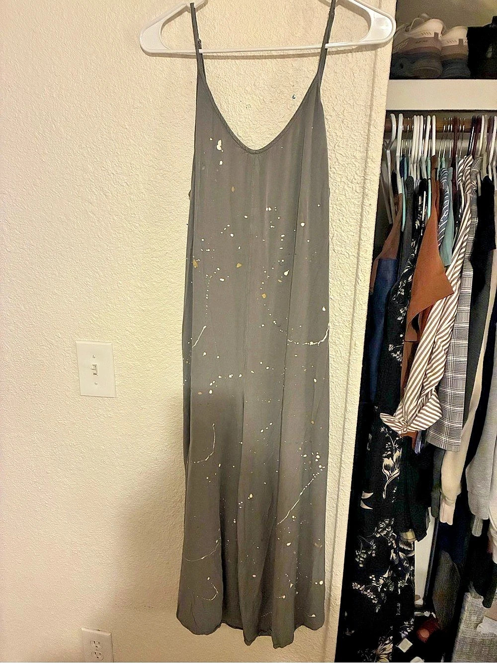 Gray Maxi Jumpsuit Capri